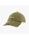 La Casquette Artichaut Fringe Metal Logo Ball Cap Khaki - JACQUEMUS - BALAAN 4