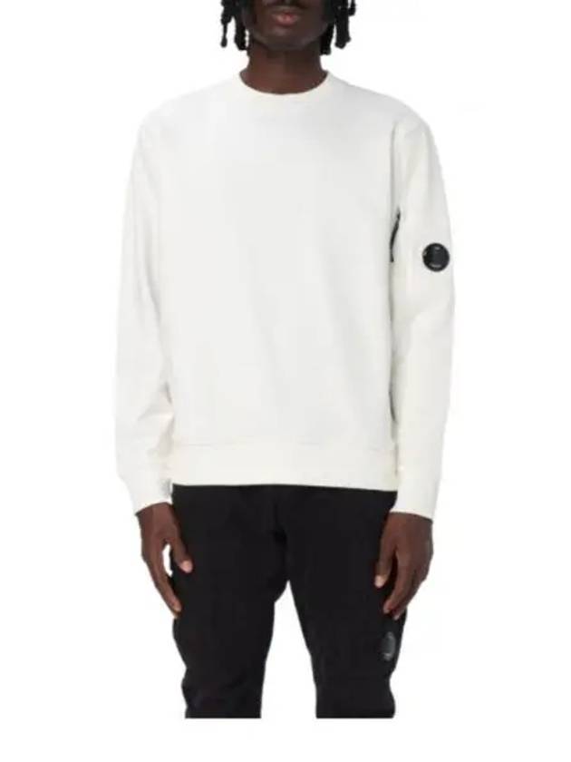 Diagonal Raised Fleece Lens Sweatshirt White - CP COMPANY - BALAAN 2