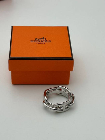 Legate 90 Silver Scarf Ring H601107S - HERMES - BALAAN 2