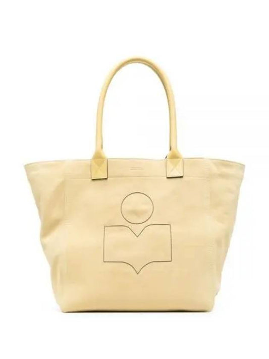 Yanky Suede Logo Small Tote Bag Beige - ISABEL MARANT - BALAAN 2