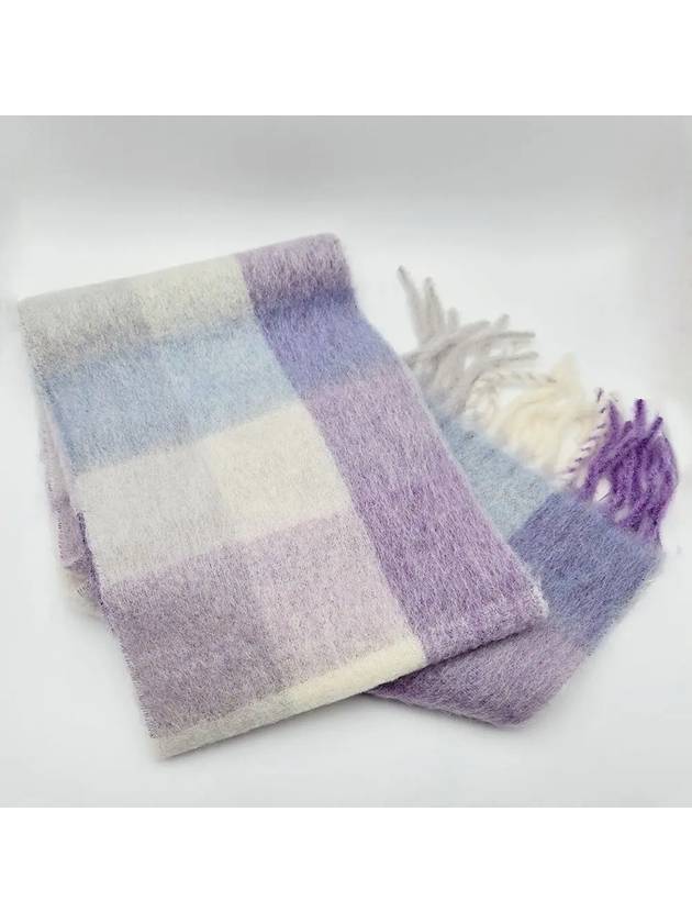 Mohair Check Scarf Belly Muffler CA0084 - ACNE STUDIOS - BALAAN 2