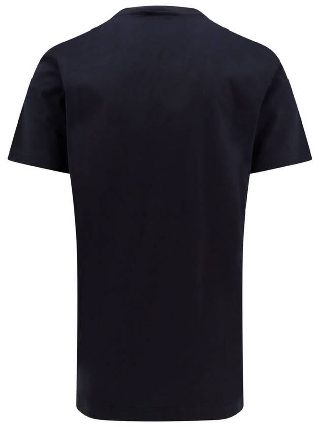 Logo Cotton Short Sleeve T-Shirt Midnight Blue - MARNI - BALAAN 3