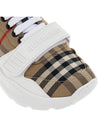 Vintage Check And Leather Sneakers White Archive Beige - BURBERRY - BALAAN 11