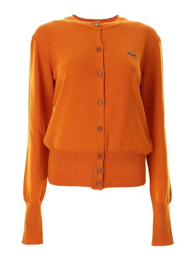 Bea Logo Wool Cardigan Orange - VIVIENNE WESTWOOD - BALAAN 2