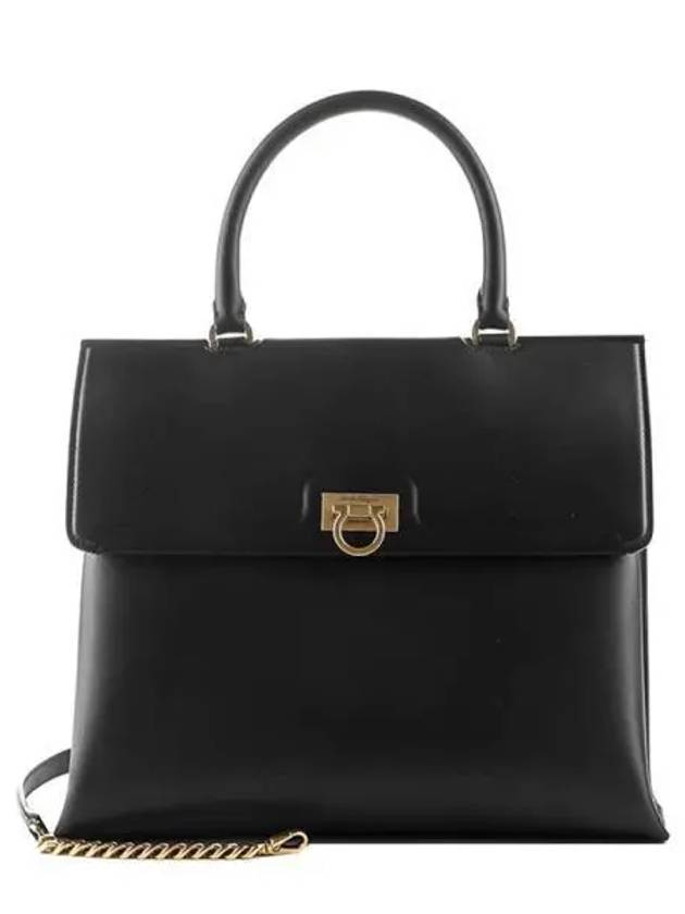 Trifolio Tote Bag Black - SALVATORE FERRAGAMO - BALAAN 2