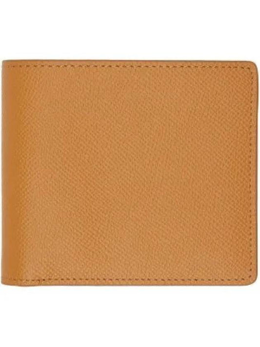 Stitched Bifold Leather Half Wallet Mustard - MAISON MARGIELA - BALAAN 2