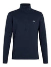 Luque Half Zip Up Mid Long Sleeve T-Shirt Navy - J.LINDEBERG - BALAAN 1