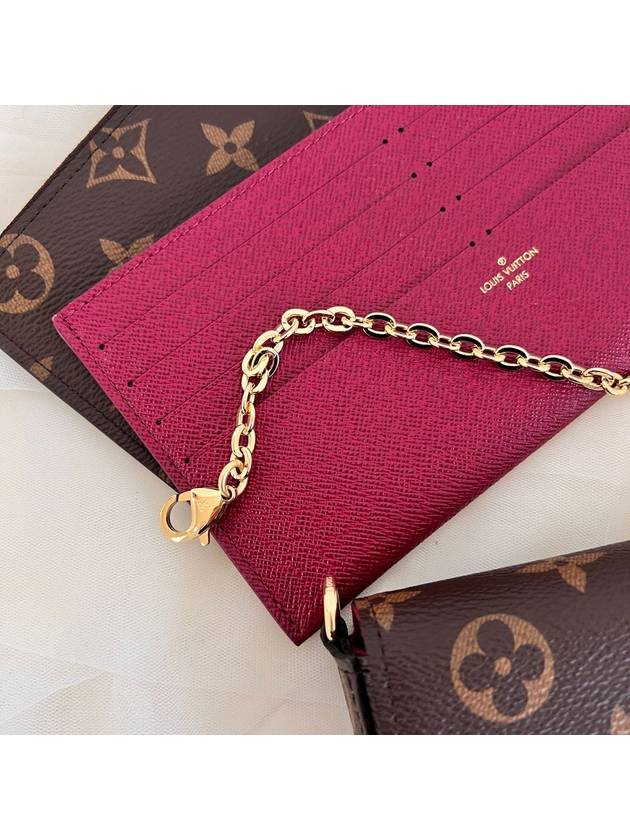 Felicie Pochette Monogram Shoulder Bag Fuchsia Brown - LOUIS VUITTON - BALAAN 9