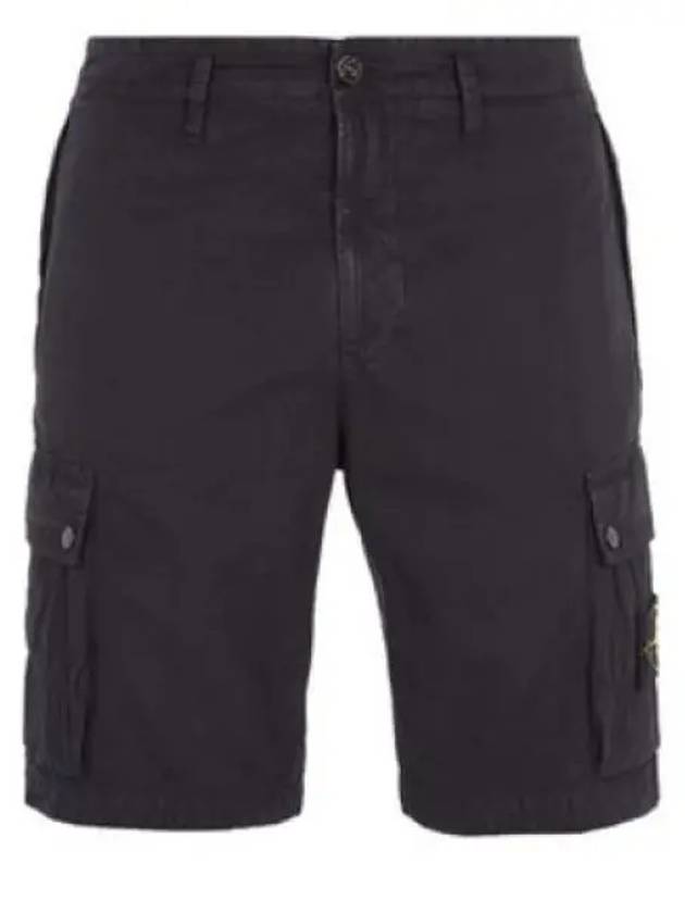 Logo Cotton Slim Cargo Shorts Navy - STONE ISLAND - BALAAN 2