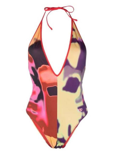 Art print halterneck one piece swimsuit A096520NGAP - DIESEL - BALAAN 1