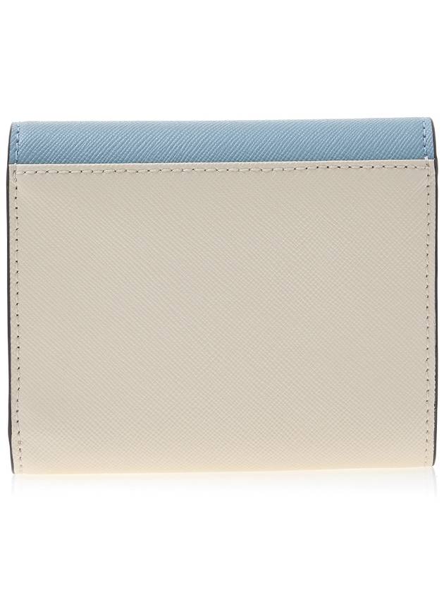 Saffiano Tri-Fold Half Wallet Blue - MARNI - BALAAN 4