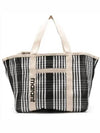 Warden Striped Tote Bag Black - ISABEL MARANT - BALAAN 2