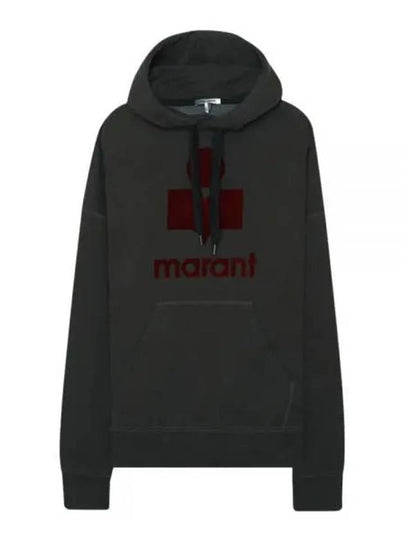 Miley Big Logo Oversized Hoodie Faded Black - ISABEL MARANT - BALAAN 2