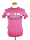 Logo Cotton Short Sleeve T-Shirt Pink - DSQUARED2 - BALAAN 3