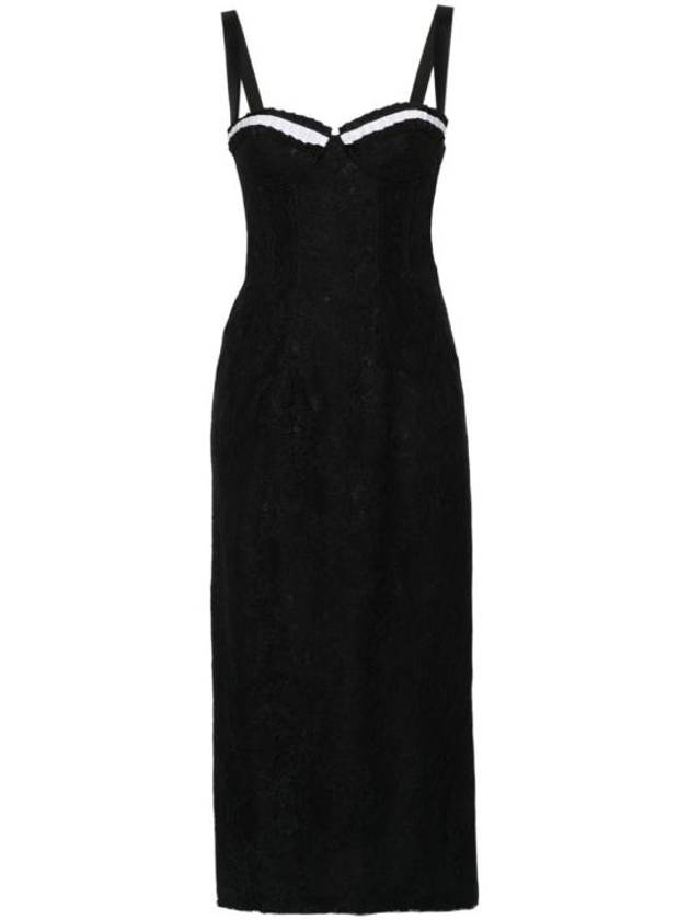 Midi Dress A0441 0461 1555 BLACK - MOSCHINO - BALAAN 1