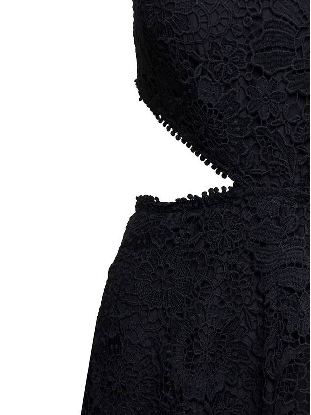 'Doro' Long Black Dress With Cut-Out And Halter Neck In Lace Woman - SABINA MUSAYEV - BALAAN 3