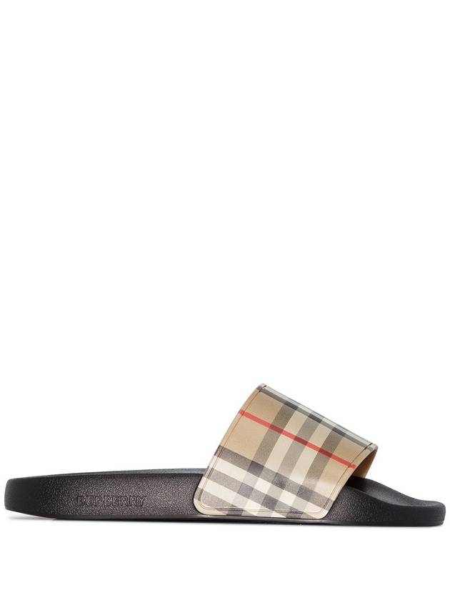 Vintage Check Slippers Beige - BURBERRY - BALAAN 3