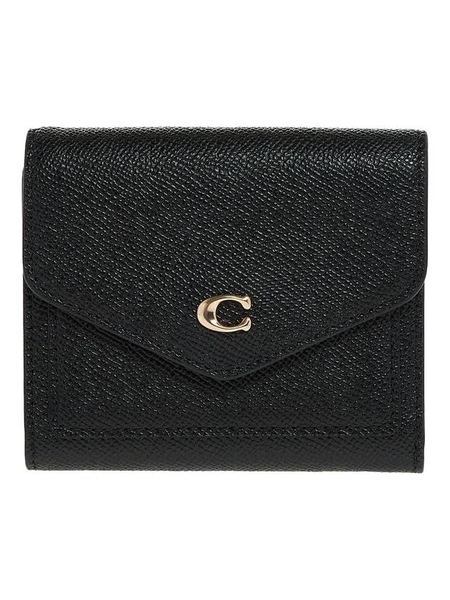 Win Small Leather Half Wallet Black - COACH - BALAAN 1