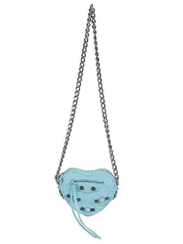 Le Cagole Heart Cross Mini Bag Blue - BALENCIAGA - BALAAN 1