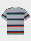 Rouge Triomphe T Shirt Striped Cotton Jersey Gray Multicolor - CELINE - BALAAN 2