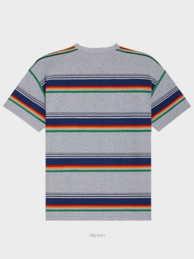 Rouge Triomphe T Shirt Striped Cotton Jersey Gray Multicolor - CELINE - BALAAN 2