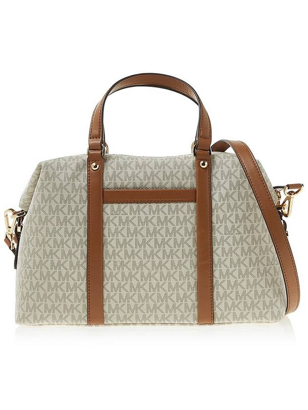 Beck Medium Logo Satchel Tote Bag Vanilla White - MICHAEL KORS - BALAAN 4