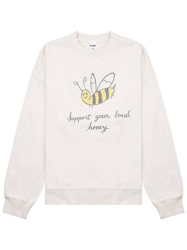 488 08WOGC003 Versize Local Honey Print Women's Sweatshirt - RE/DONE - BALAAN 2