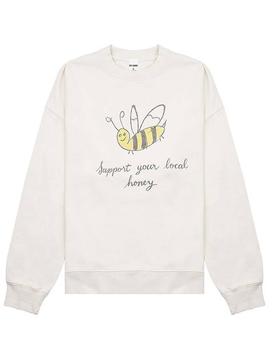 488 08WOGC003 Versize Local Honey Print Women's Sweatshirt - RE/DONE - BALAAN 2