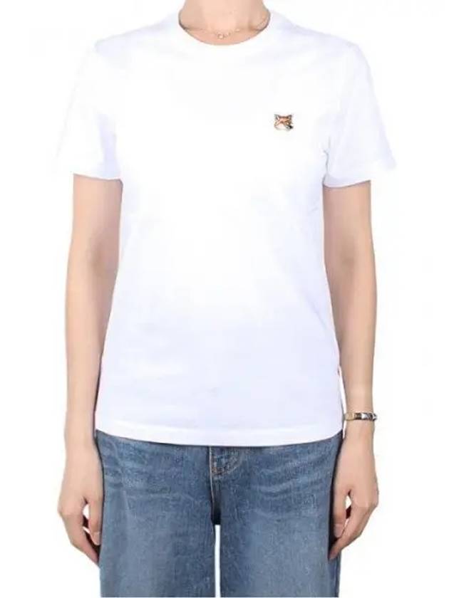 Fox Head Patch Regular Short Sleeve T-Shirt White - MAISON KITSUNE - BALAAN 2