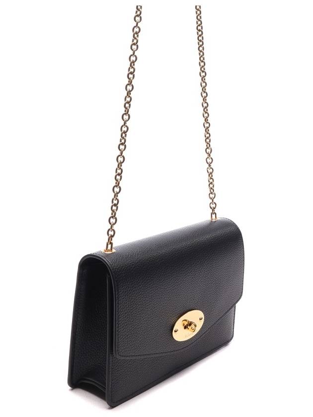 Darley Small Classic Chain Shoulder Bag Black - MULBERRY - BALAAN 4