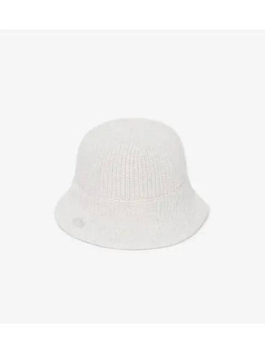 Women s Knit Bonnet Hat Cream - LACOSTE - BALAAN 1