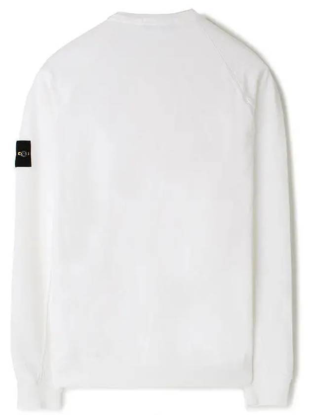 OLD Treatment Wappen Patch Crew Neck Sweatshirt White - STONE ISLAND - BALAAN 3