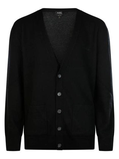 Men's Theo Wool Cardigan Black - A.P.C. - BALAAN 2