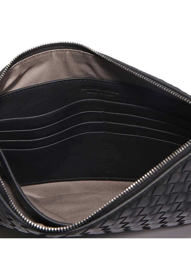 Intrecciato Clutch Bag Black - BOTTEGA VENETA - BALAAN 9