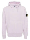 Waffen Patch Cotton Fleece Hoodie Lavender - STONE ISLAND - BALAAN 2