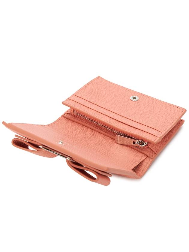 Vara Bow Gloss Flap Half Wallet Coral - SALVATORE FERRAGAMO - BALAAN 7