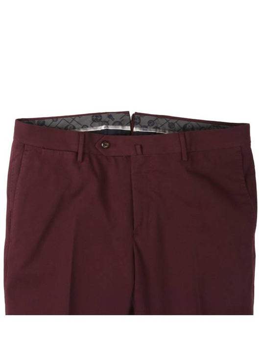 Skinny fit burgundy stretch cotton pants - PT TORINO - BALAAN 2