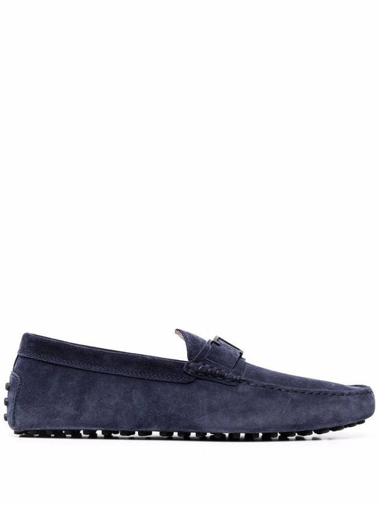 Gommino Suede Driving Shoes Blue - TOD'S - BALAAN 1