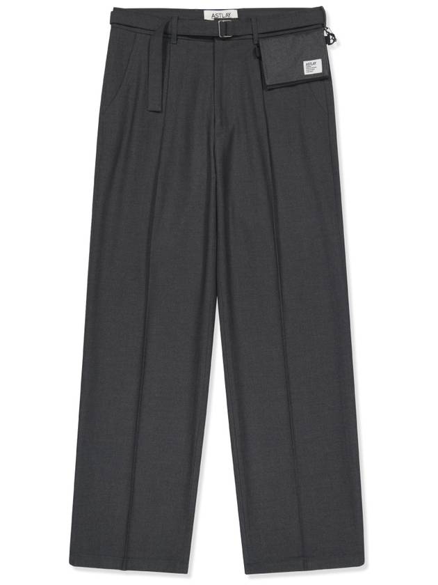 Men's Stella Sacoche Wide Pants Charcoal - ASTLAY - BALAAN 3