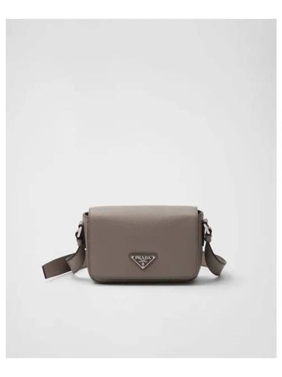 Saffiano Leather Shoulder Bag Clay Grey - PRADA - BALAAN 2