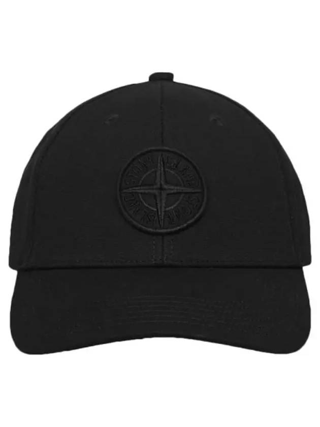 Logo Patch Ball Cap Black - STONE ISLAND - BALAAN 3