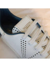 Men's V Logo Backnet Low Top Sneakers White Blue - VALENTINO - BALAAN 7