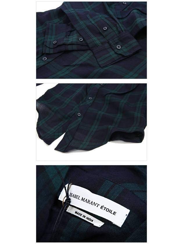 Check Long Sleeve Shirt Green - ISABEL MARANT - BALAAN 6