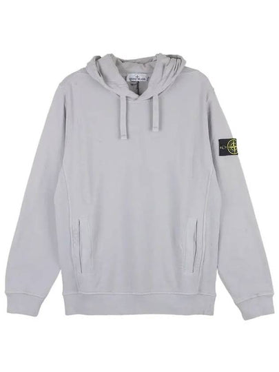 Wappen Patch Brushed Cotton Fleece Hoodie Grey - STONE ISLAND - BALAAN 2