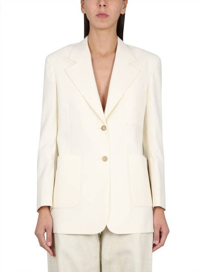 Women's Tape Knit Jacket Butter Offwhite - PALM ANGELS - BALAAN 2