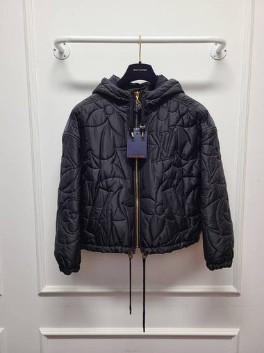 Used luxury goods Lewis It 36 Black reversible quilted monogram padded jumper - LOUIS VUITTON - BALAAN 1