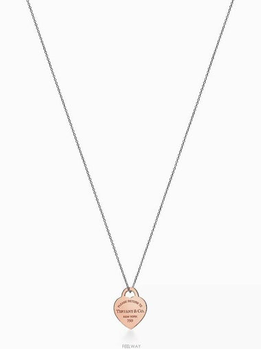 Tiffany Returns to Heart Tag Pendant Sterling Silver and Rose Gold - TIFFANY & CO. - BALAAN 1