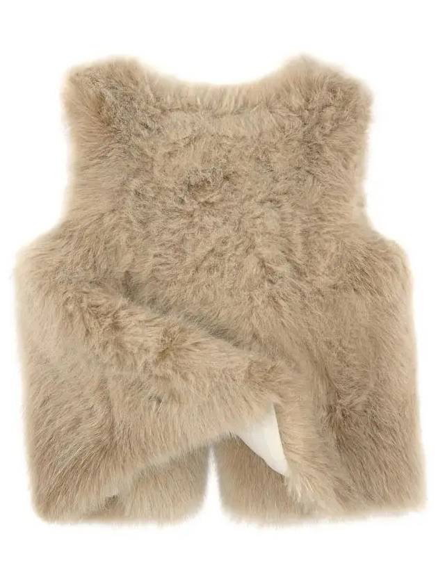 Kids gold button fur vest beige 15820 2A5A - CHLOE - BALAAN 3