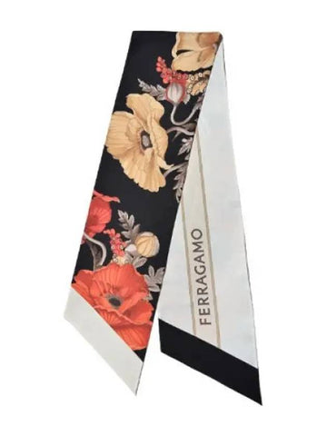 Ferragamo Poppy Print Silk Bandeau Women s Scarf - SALVATORE FERRAGAMO - BALAAN 1