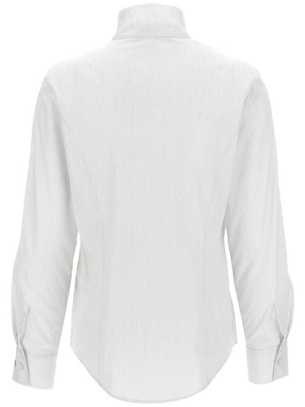 Striped Cotton Shirt White - FENDI - BALAAN 3